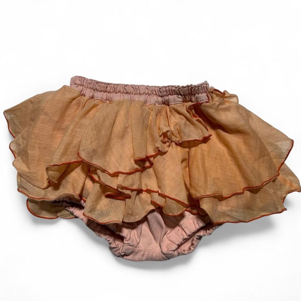 Alohaloha Japan Baby Girl Ruffle Bloomers Skirt Peach estimated size 12M -18M